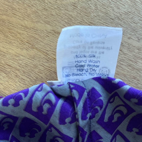 100% Silk Purple KSU K-State Vintage High Waist Cami Lingerie Set Small S Gift - Picture 4 of 4